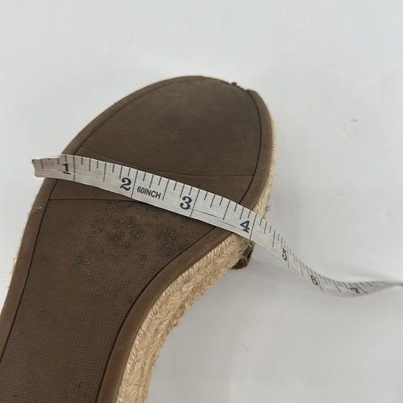 Franco Sarto Camera Calf Hair Leopard Print Espadrilles Wedge Sandals - Picture 13 of 16